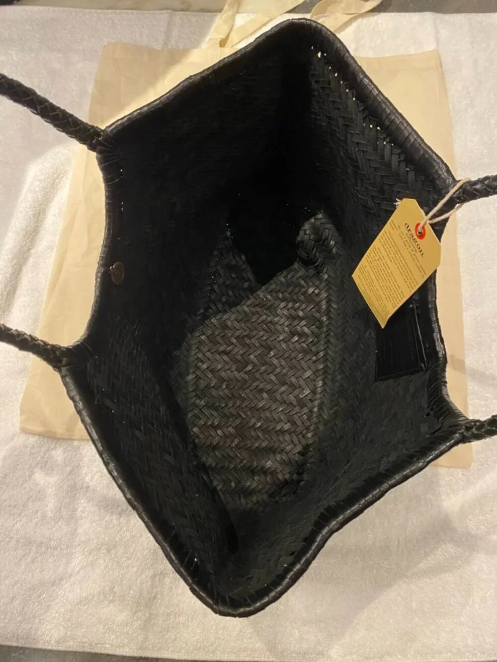 Dragon Diffusion Nantucket Black Woven Tote